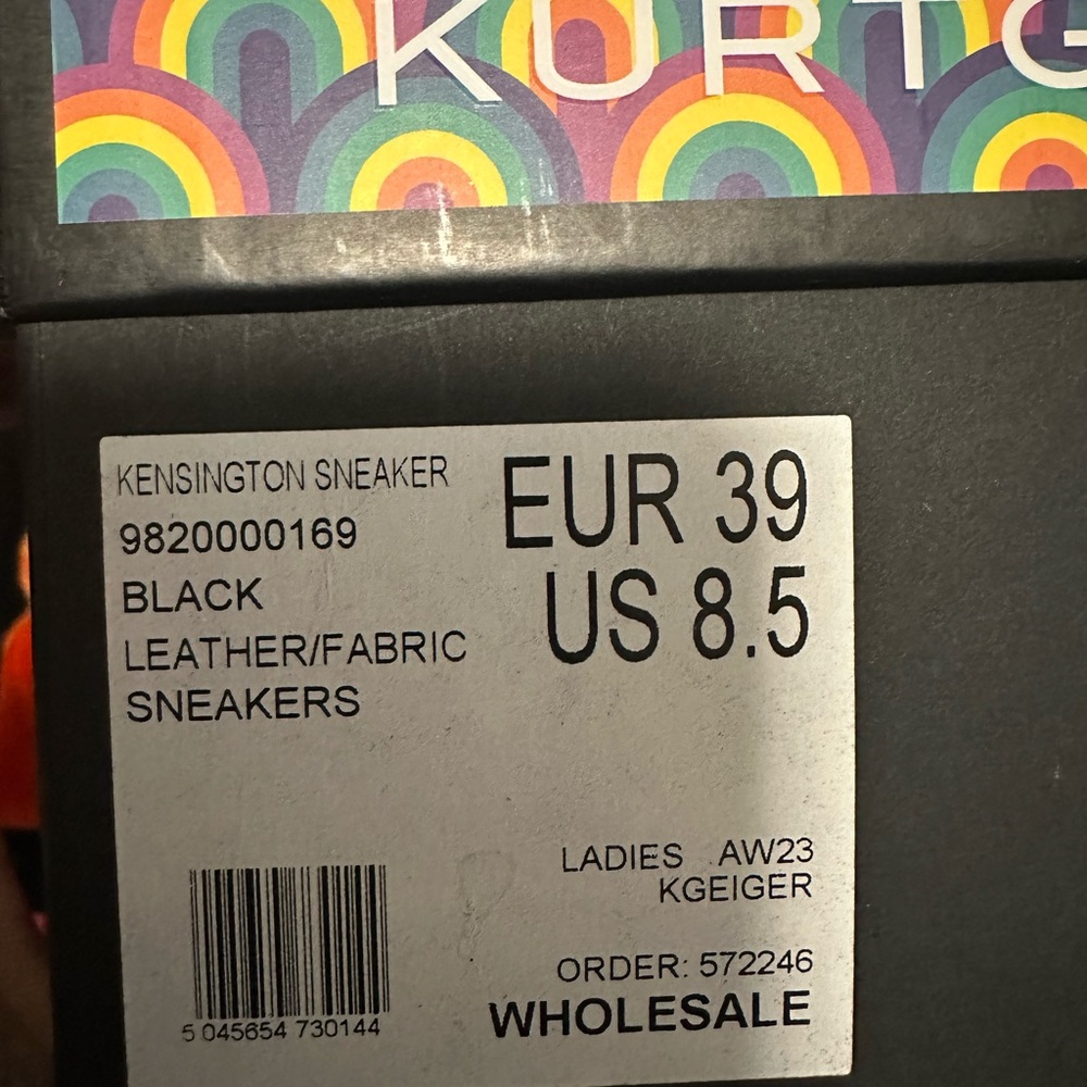 Kurt Geiger Black Kensington Sneakers